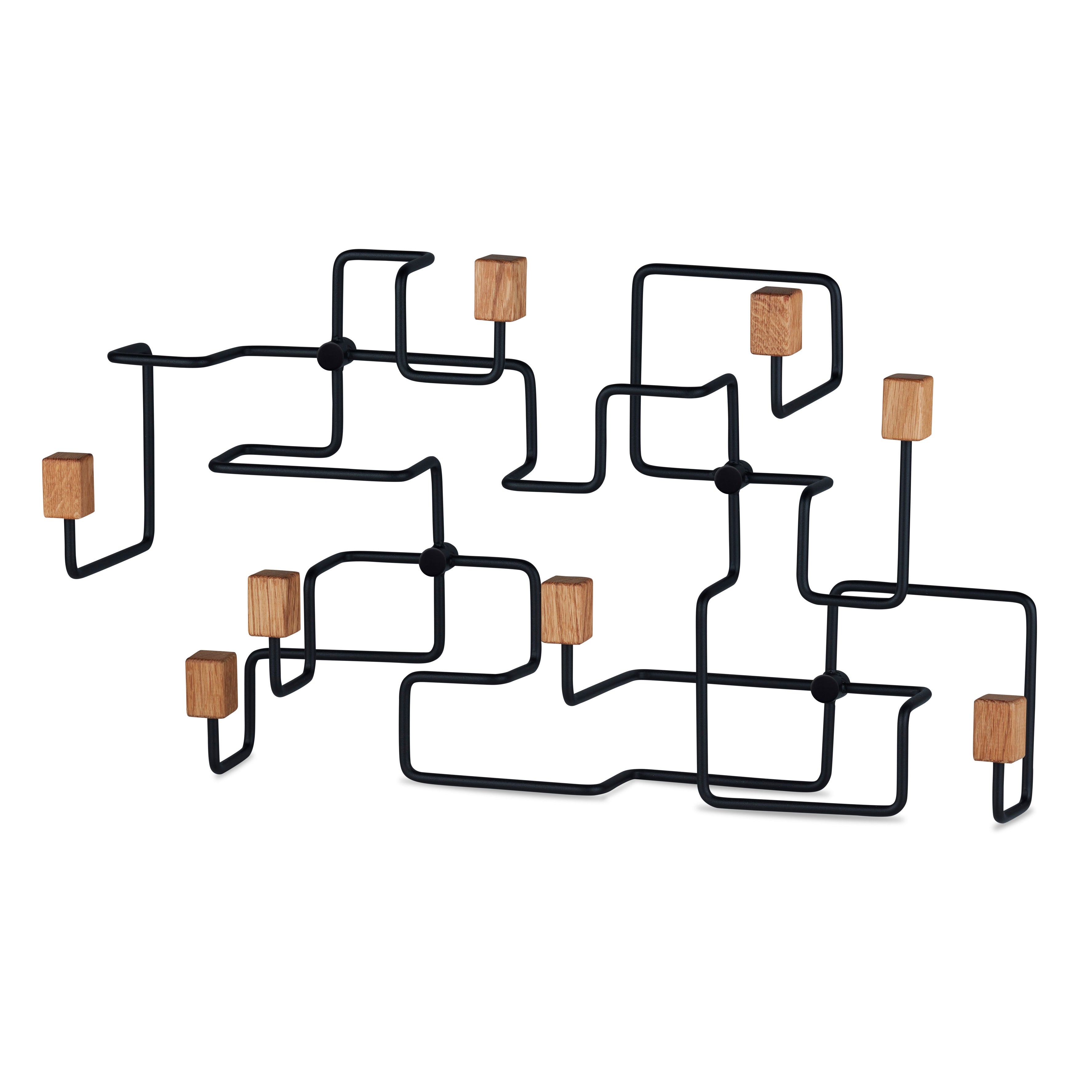 Underground coat rack black/ oak – Gejst Design