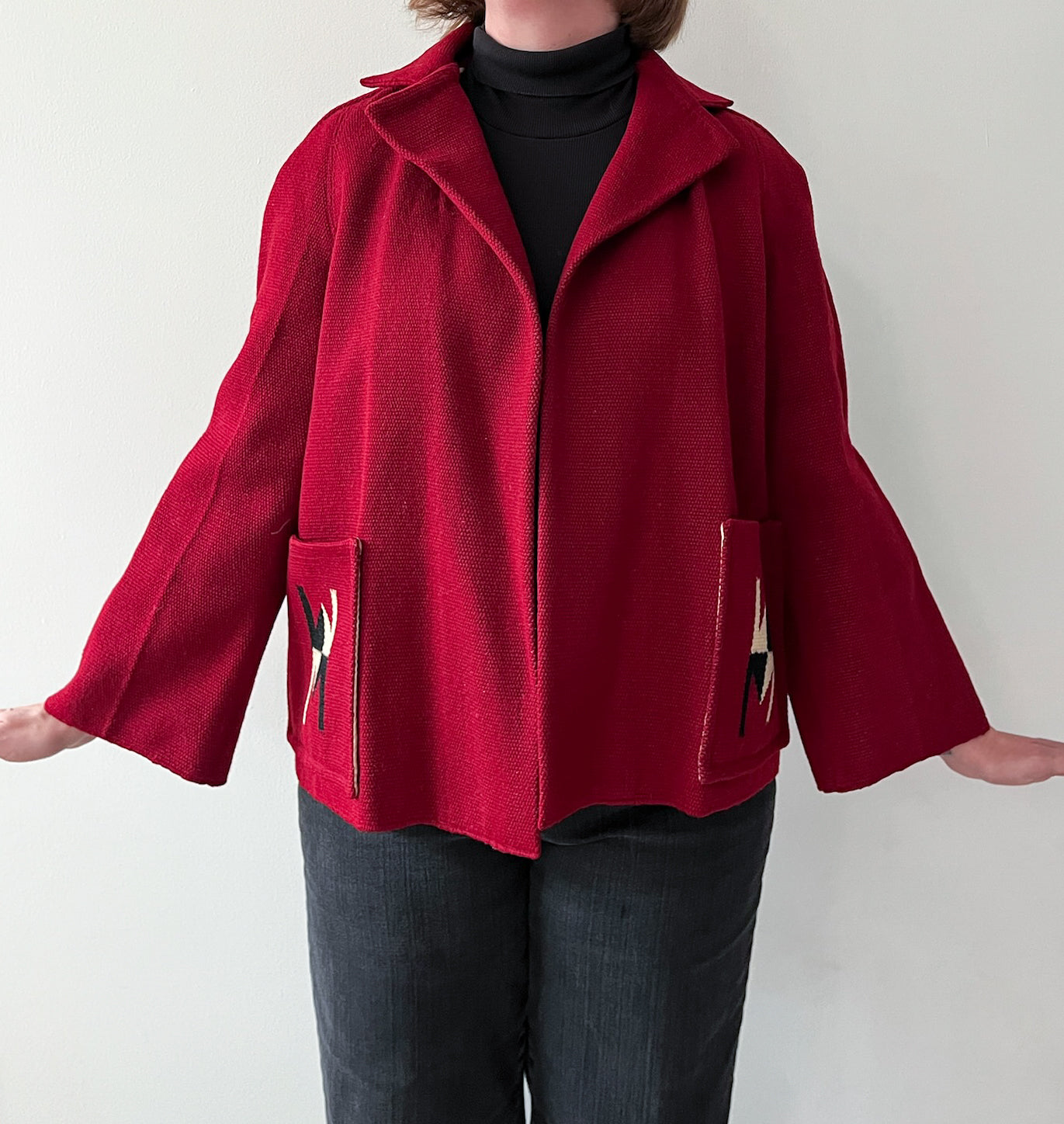 1950s Vintage Chimayo Southwest Woven Wool Jacket Coat – The Getup