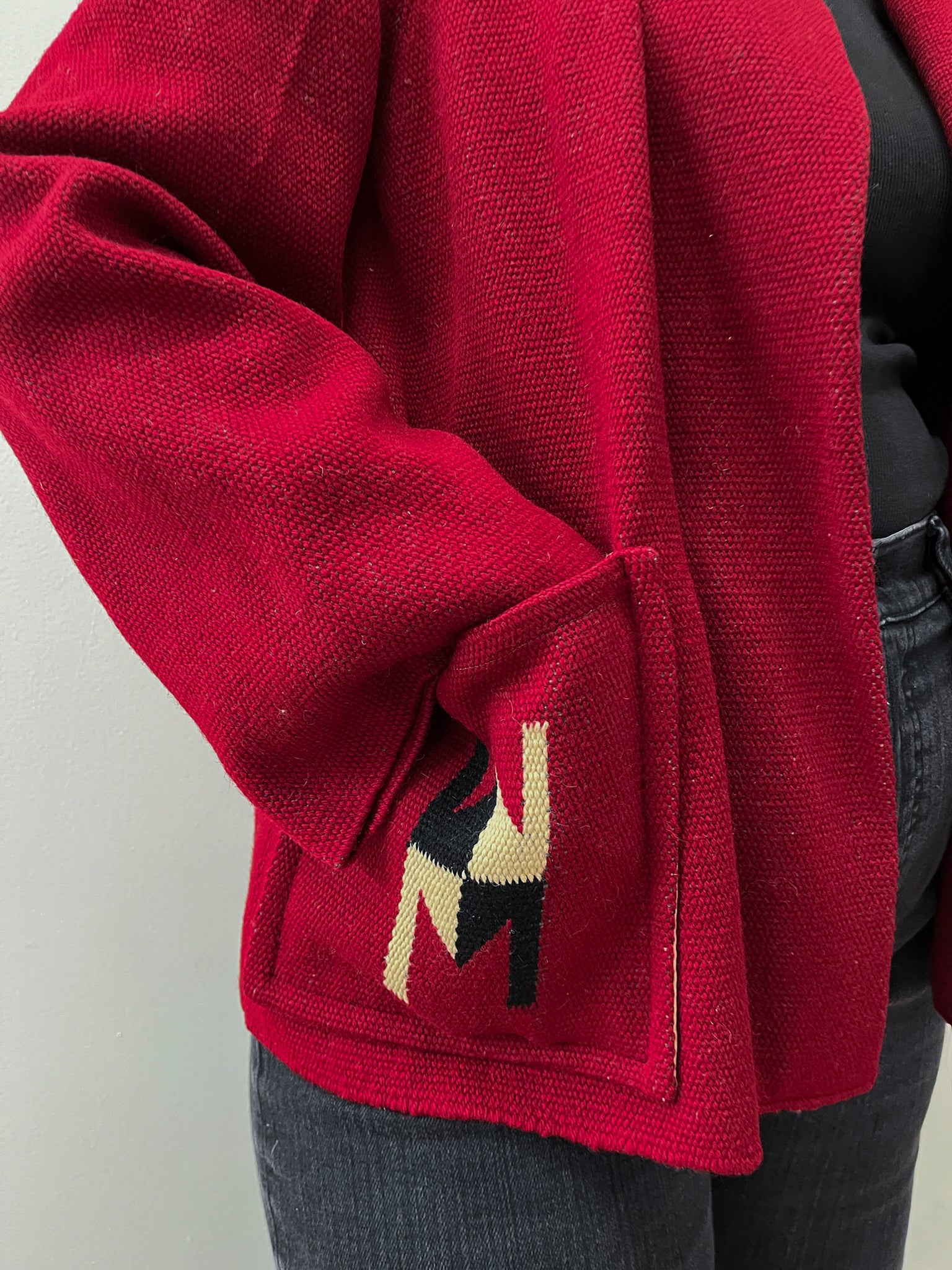 1950s Vintage Chimayo Southwest Woven Wool Jacket Coat – The Getup