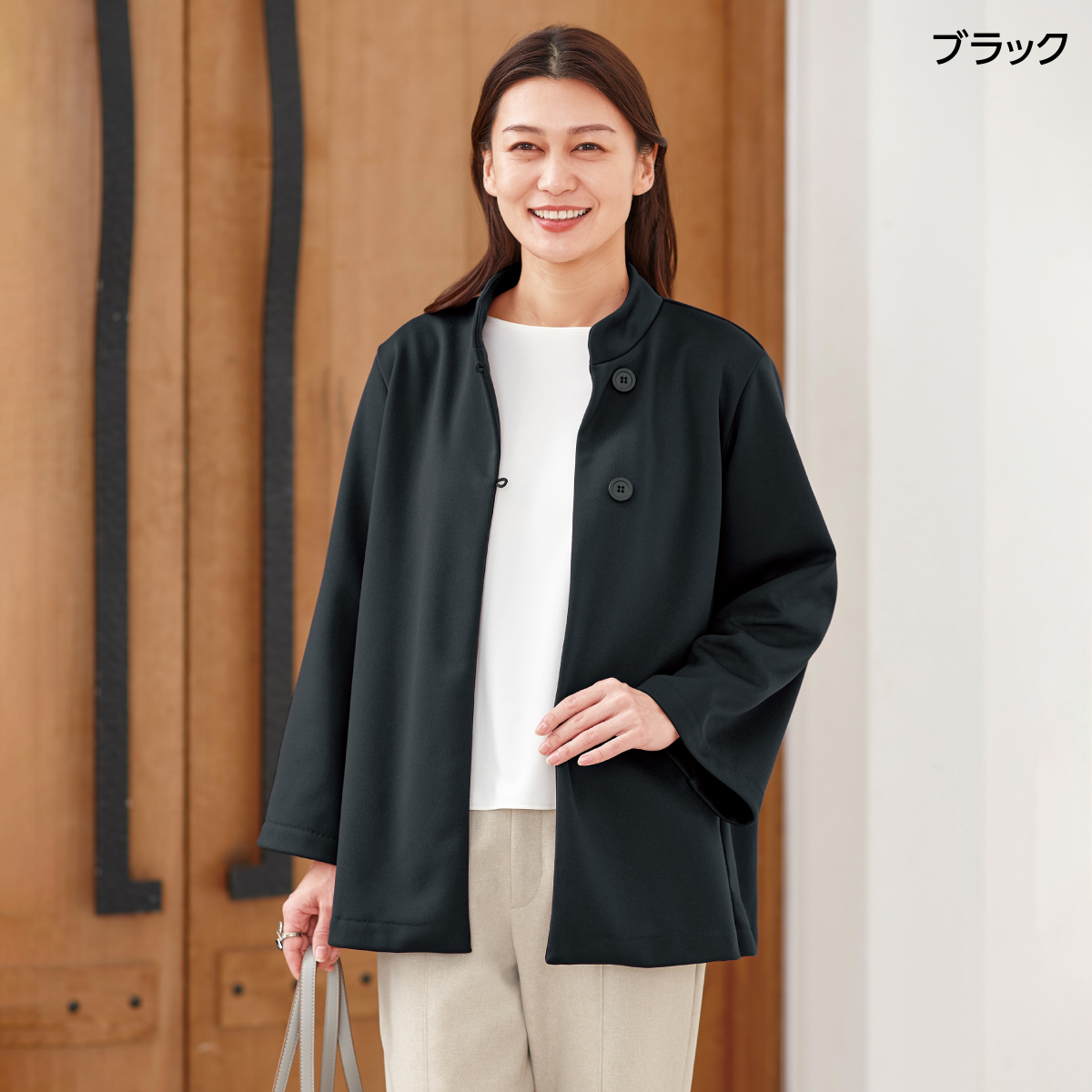 日本製あったか蓄熱保温ポンチョ風ジャケット│身近な優れものショップ