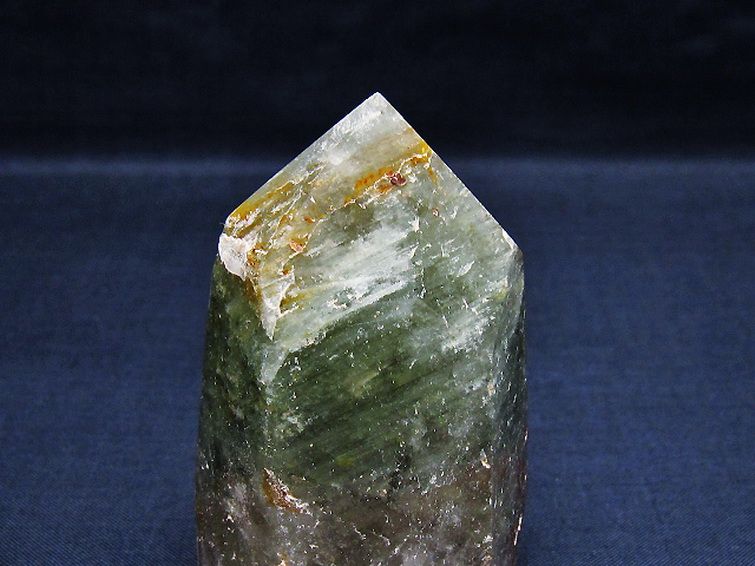 パワーストーン 天然石 グリーンファントム水晶六角柱[T222-2420]