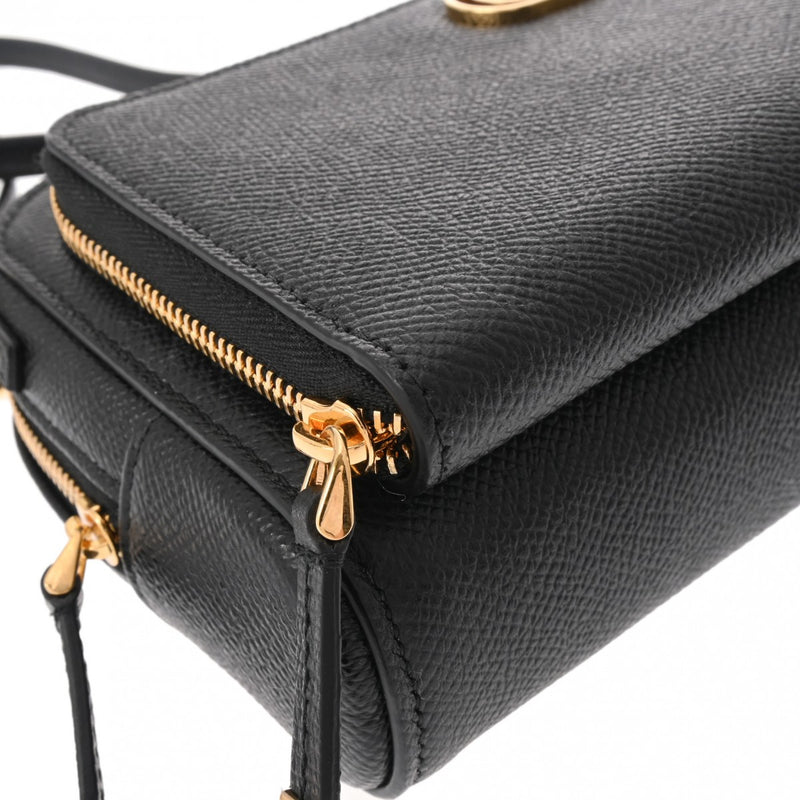 クリスチャンディオール カロ ダブルポーチ ブラック レディース