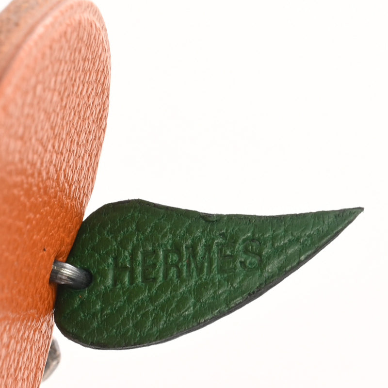 エルメス オレンジモチーフ バッグチャーム オレンジ レディース