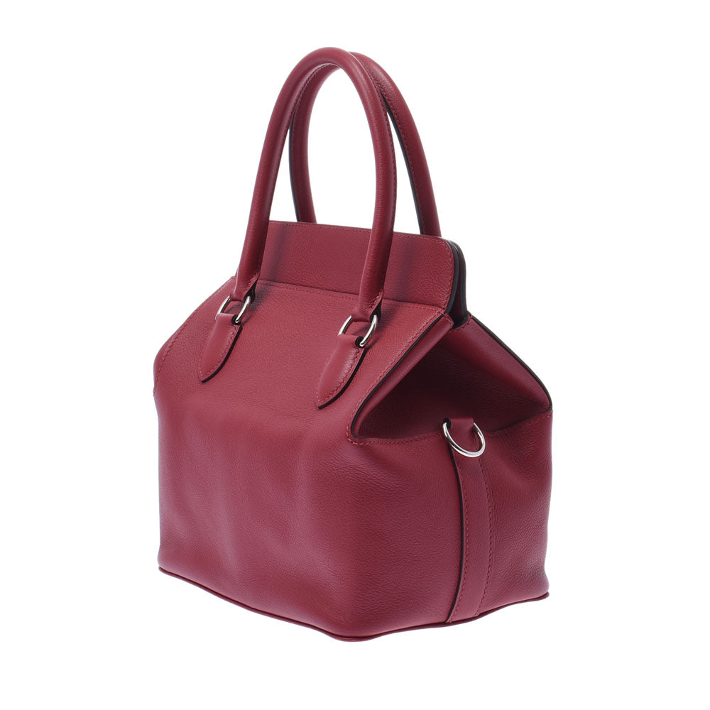 エルメスツールボックス 20 2WAYバッグ ボルドー系 シルバー金具 X刻印