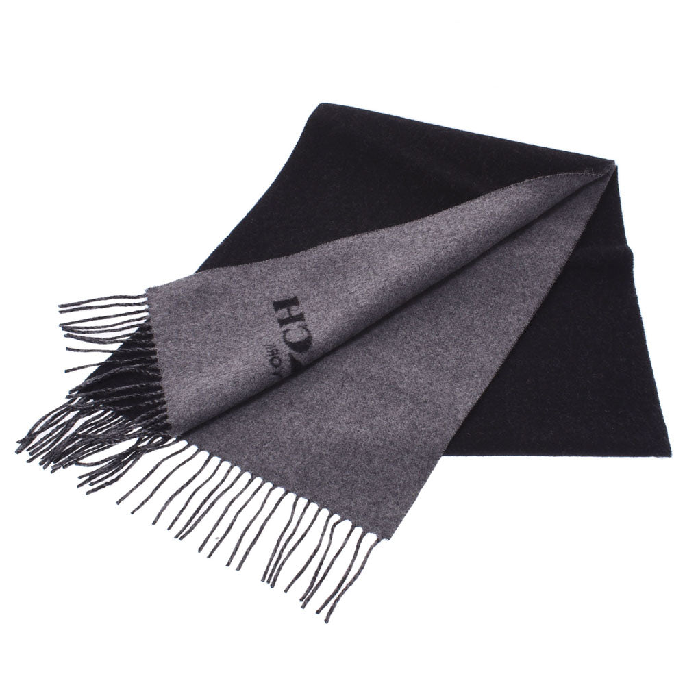 コーチアウトレット 黒/グレー ユニセックス マフラー 76053 COACH