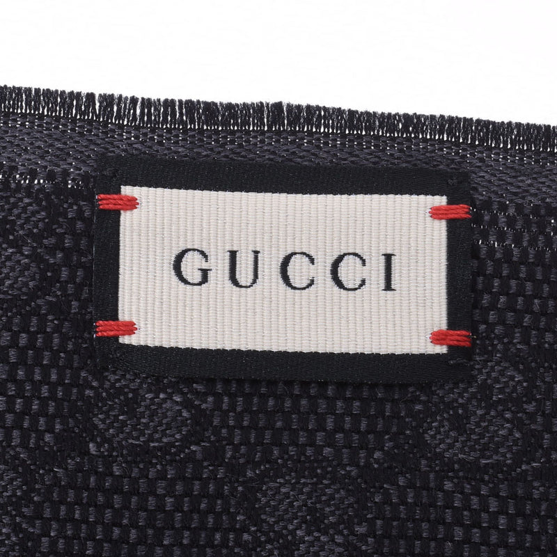 グッチGG柄 ウェビングライン ストール 黒 ユニセックス マフラー