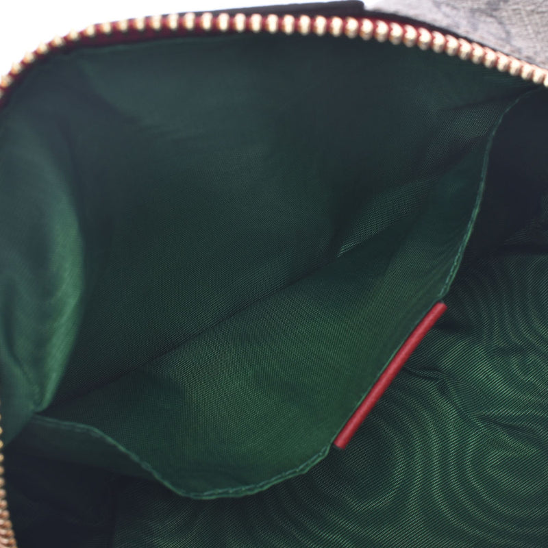 グッチオフィディア コスメポーチ ベージュ×レッド系 レディース