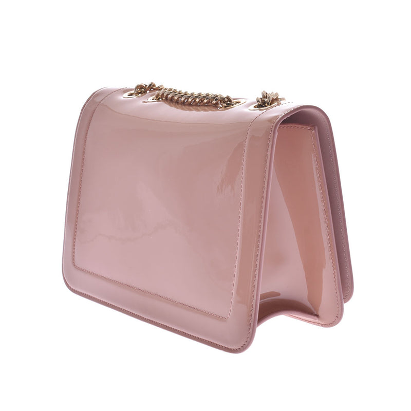 フェラガモヴァラ チェーンショルダー ピンクベージュ ゴールド金具