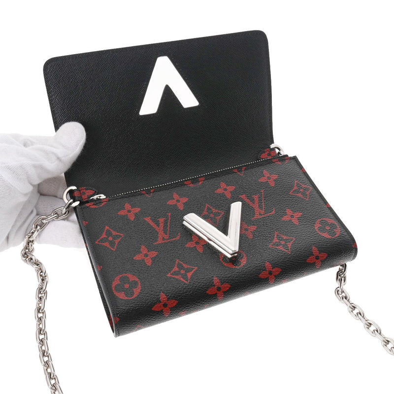 ルイヴィトンポルトフォイユツイスト ホワイト/ブラック レディース 長