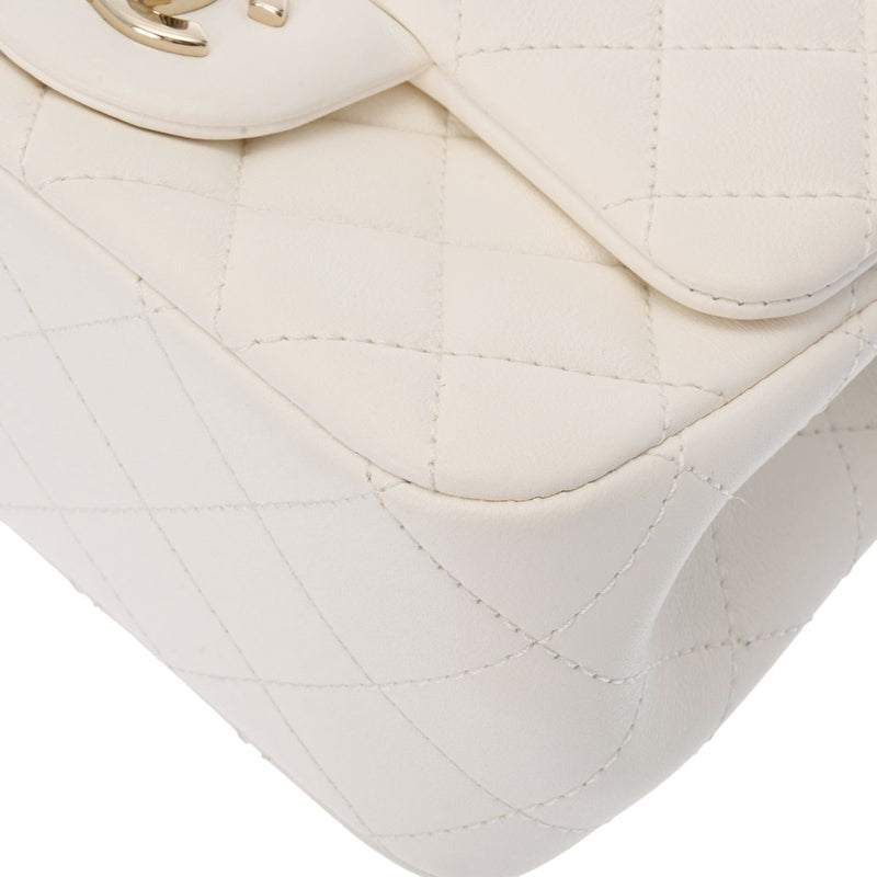 シャネルミニチェーンショルダー ココボール 42976 白 シャンパン