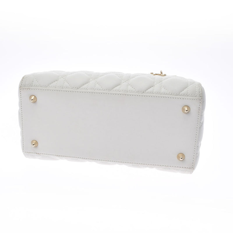 クリスチャンディオールDIOR レディディオール 白 ゴールド金具