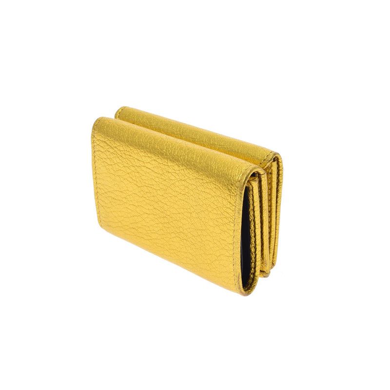 バレンシアガミニウォレット コンパクトウォレット ゴールド ユニ