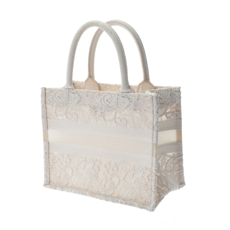 クリスチャンディオールブックトート 27 スモール ホワイト レディース