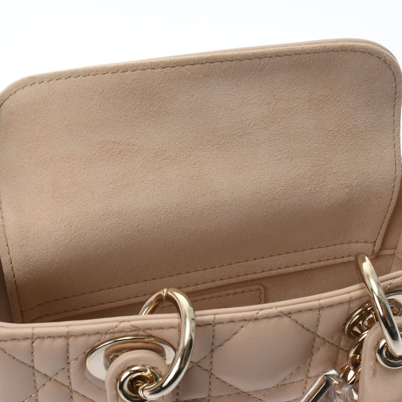クリスチャンディオールLADY D-JOY マイクロバッグ カナージュ サンド