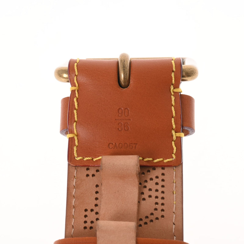 ルイヴィトンマヒナ サンチュール ペルフォ サイズ90 14145 ブラウン