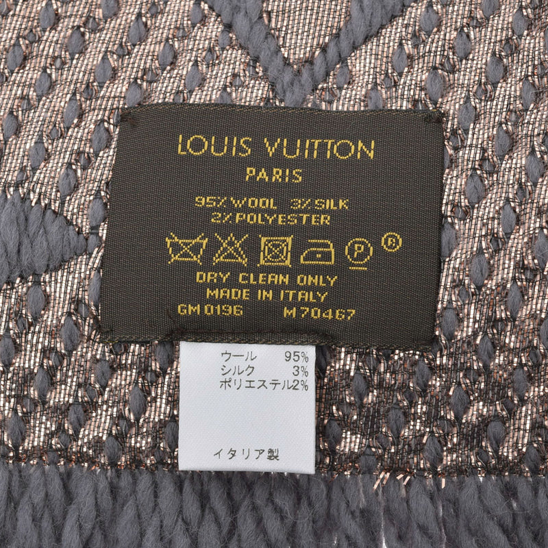 ルイヴィトンエシャルプ ロゴマニア シャイン 14145 グリ ユニセックス