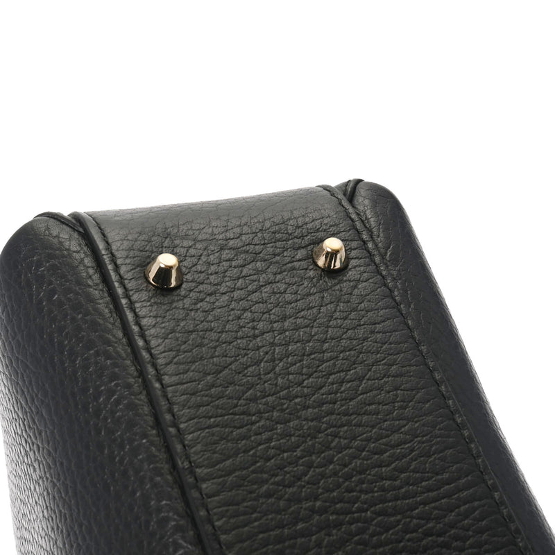 グッチチェーンショルダー インターロッキングG 黒 GP金具 レディース