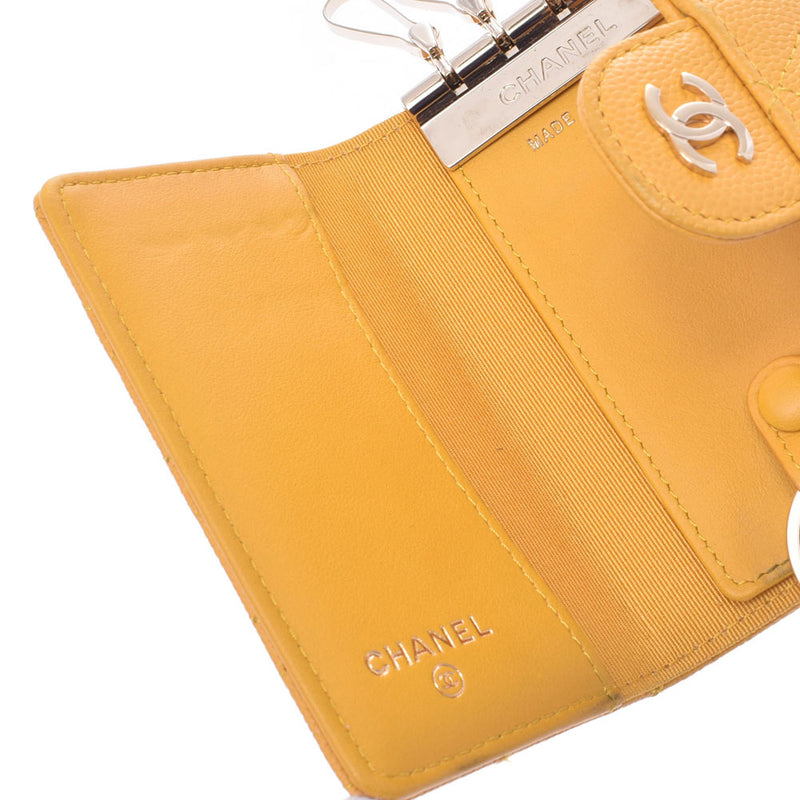 シャネル4連キーケース 14143 黄 ゴールド金具 レディース キーケース