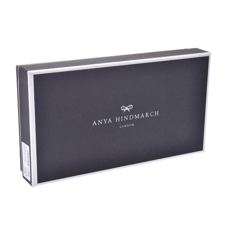 アニヤ・ハインドマーチスマイリー ラウンドファスナー長財布 ネイビー