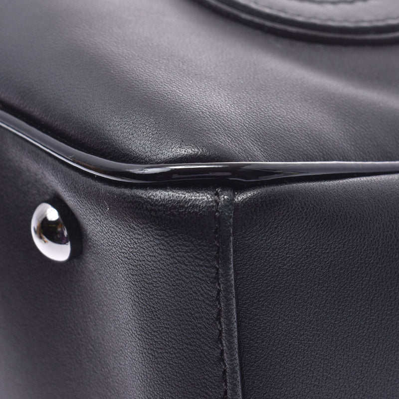 シャネルカメリア NO.5 チェーントートバッグ 黒 シルバー金具