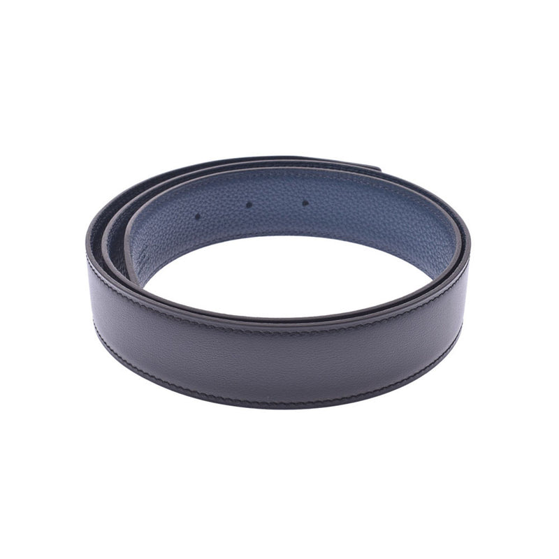 エルメスH・オ・カレ リバーシブル サイズ85 黒/青 ゴールド金具 Y刻印