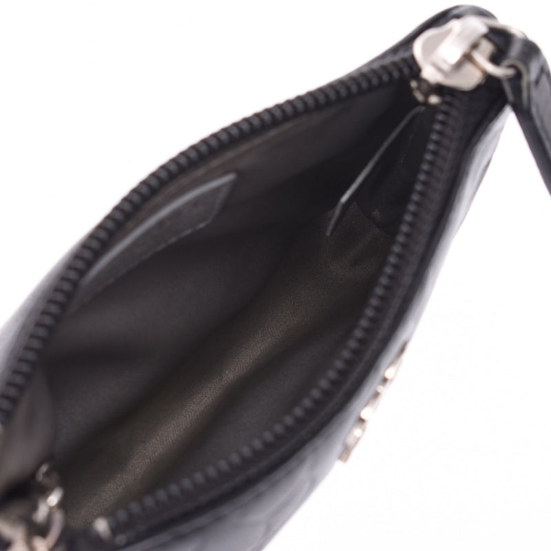 シャネルカメリア キーリング付き 小銭入れ 黒 レディース コイン