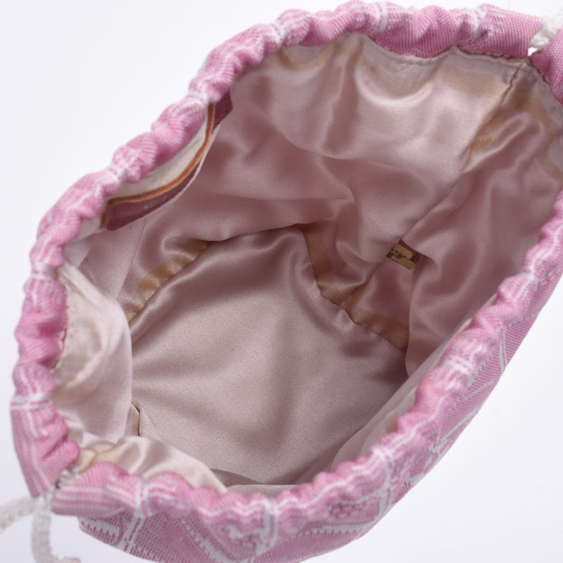 シャネルニュートラベルライン 巾着型 ピンク レディース ポーチ