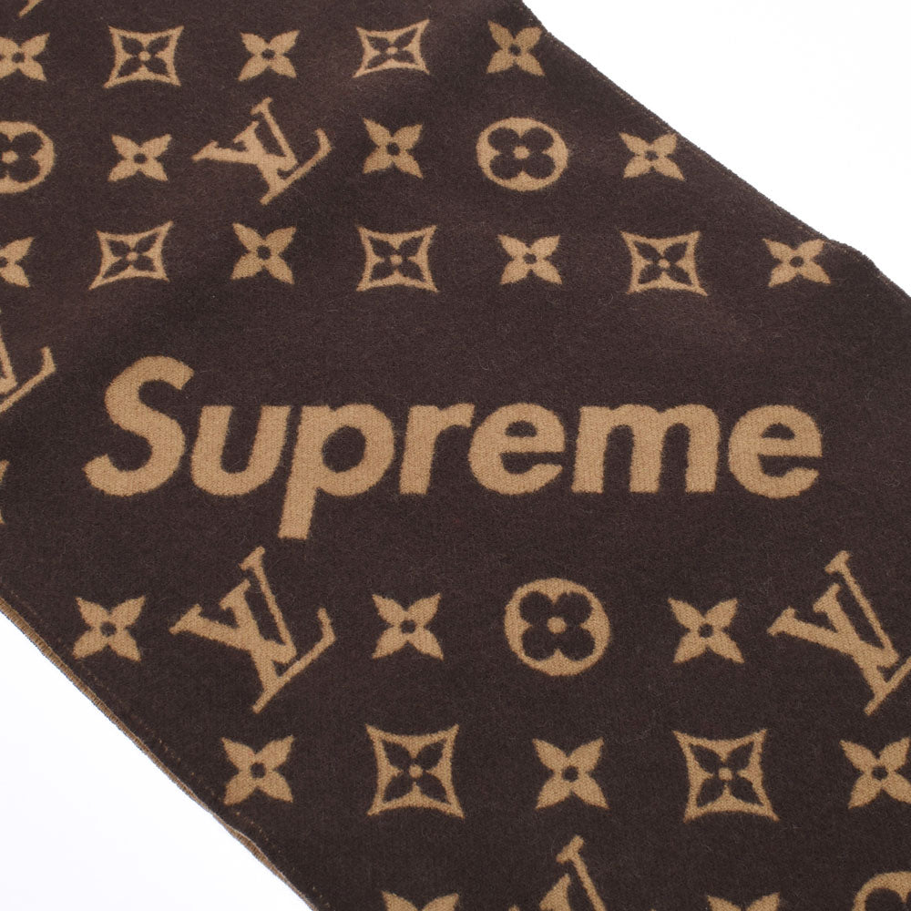 ルイヴィトンSupreme コラボ 茶/ベージュ ユニセックス マフラー