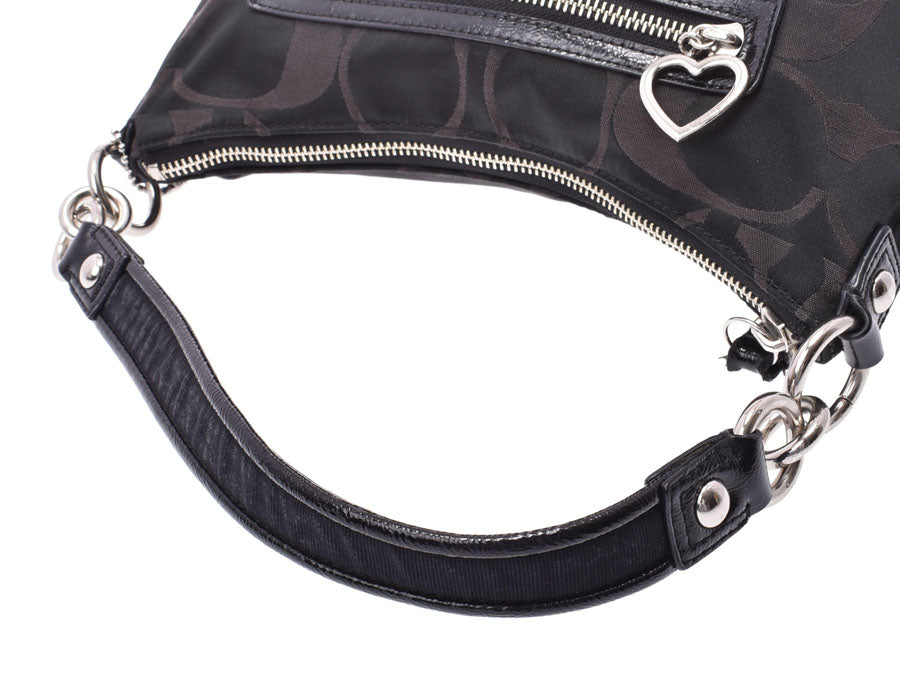 コーチ ポピー 2WAYセミショルダーバッグ 黒 F20044 レディース