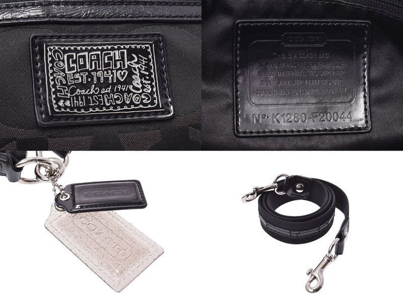 コーチ ポピー 2WAYセミショルダーバッグ 黒 F20044 レディース