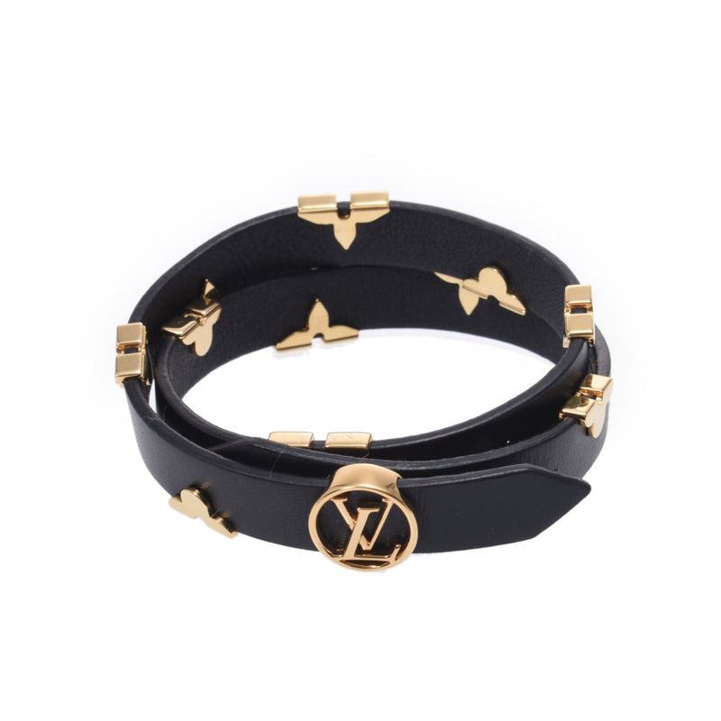 ルイヴィトンブラスレ デイリーモノグラム 黒 ゴールド金具 レディース