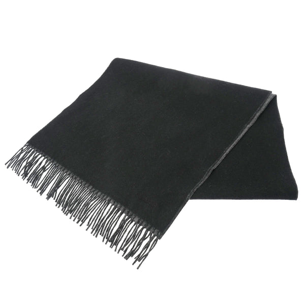 エルメスマフラー レクトヴェルソ リバーシブル 黒/フランネルグレー