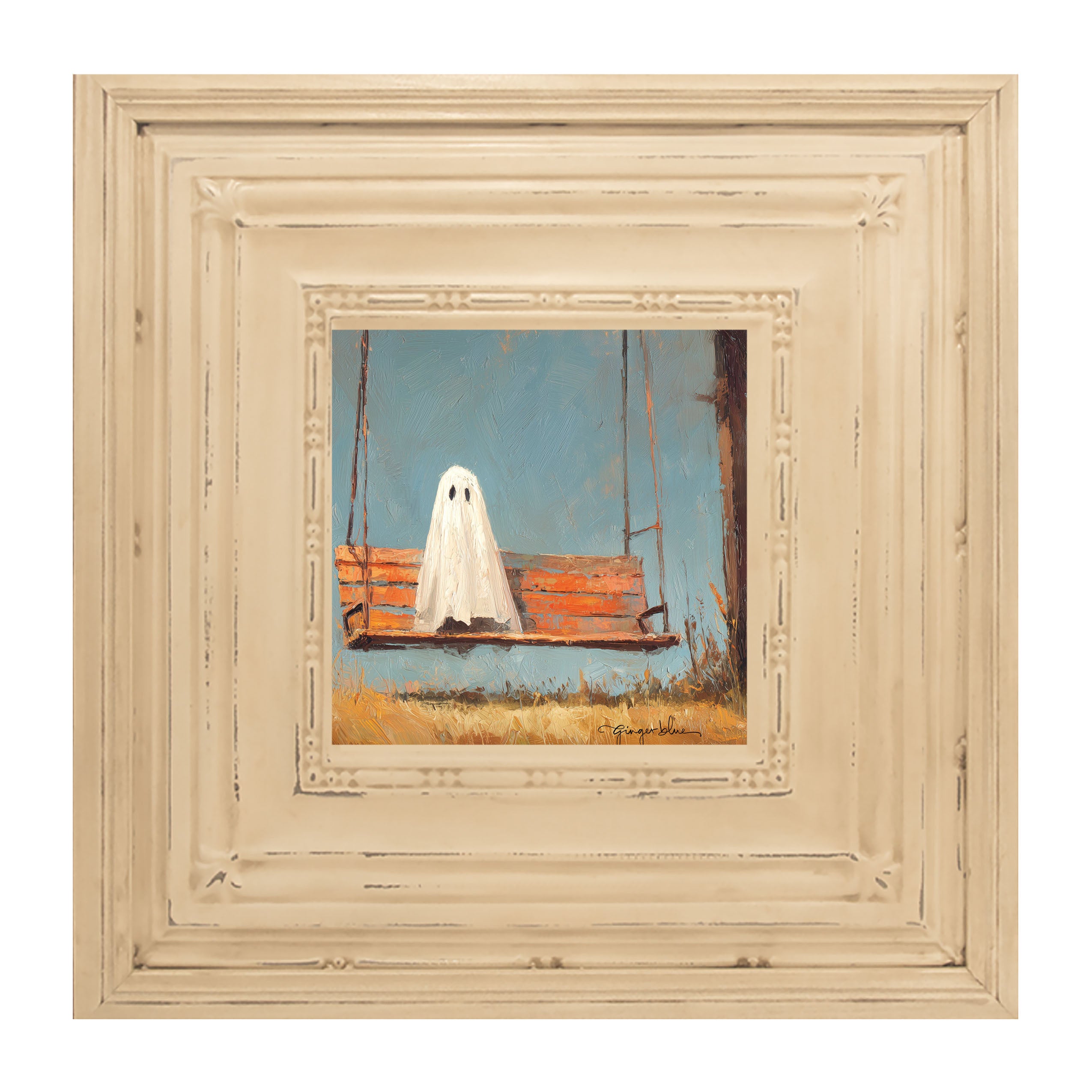 Ghost Sitting on Swing