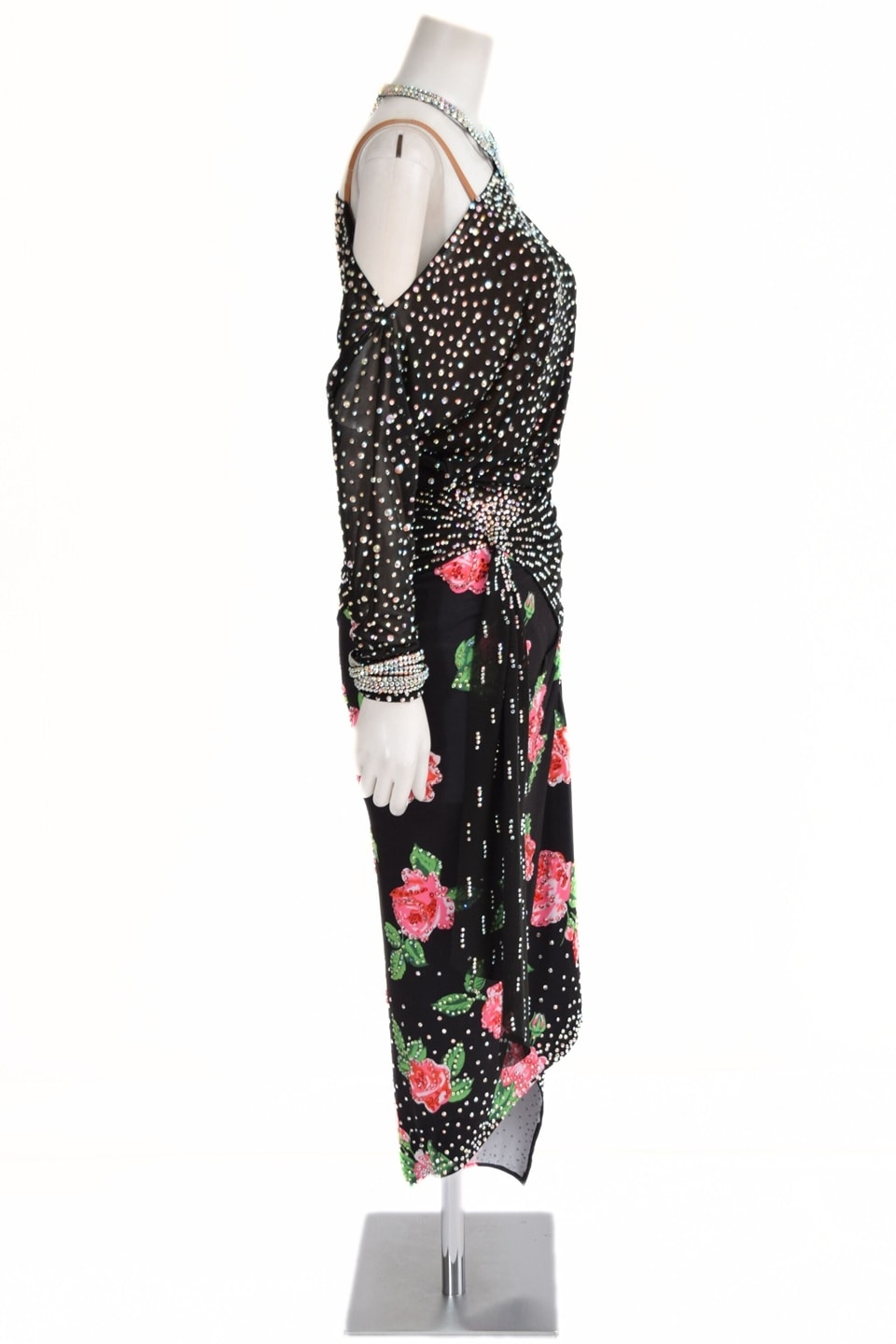 ラテンドレス WL0166D ブラックII M 社交ダンス タカダンス | LADIES