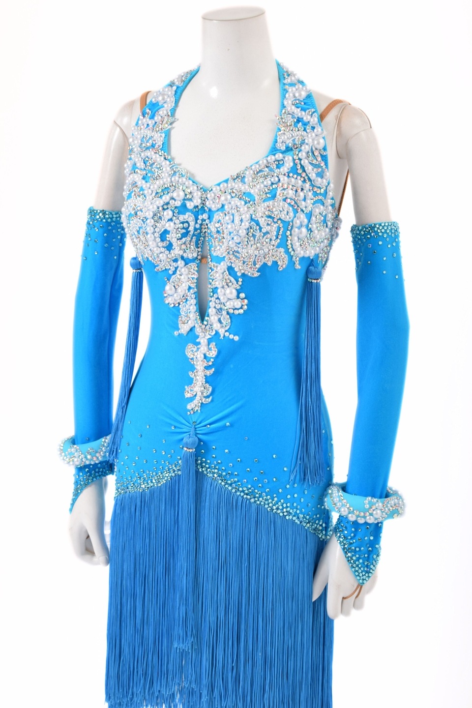 ラテンドレス WL0167D ターコイズ M 社交ダンス タカダンス | LADIES