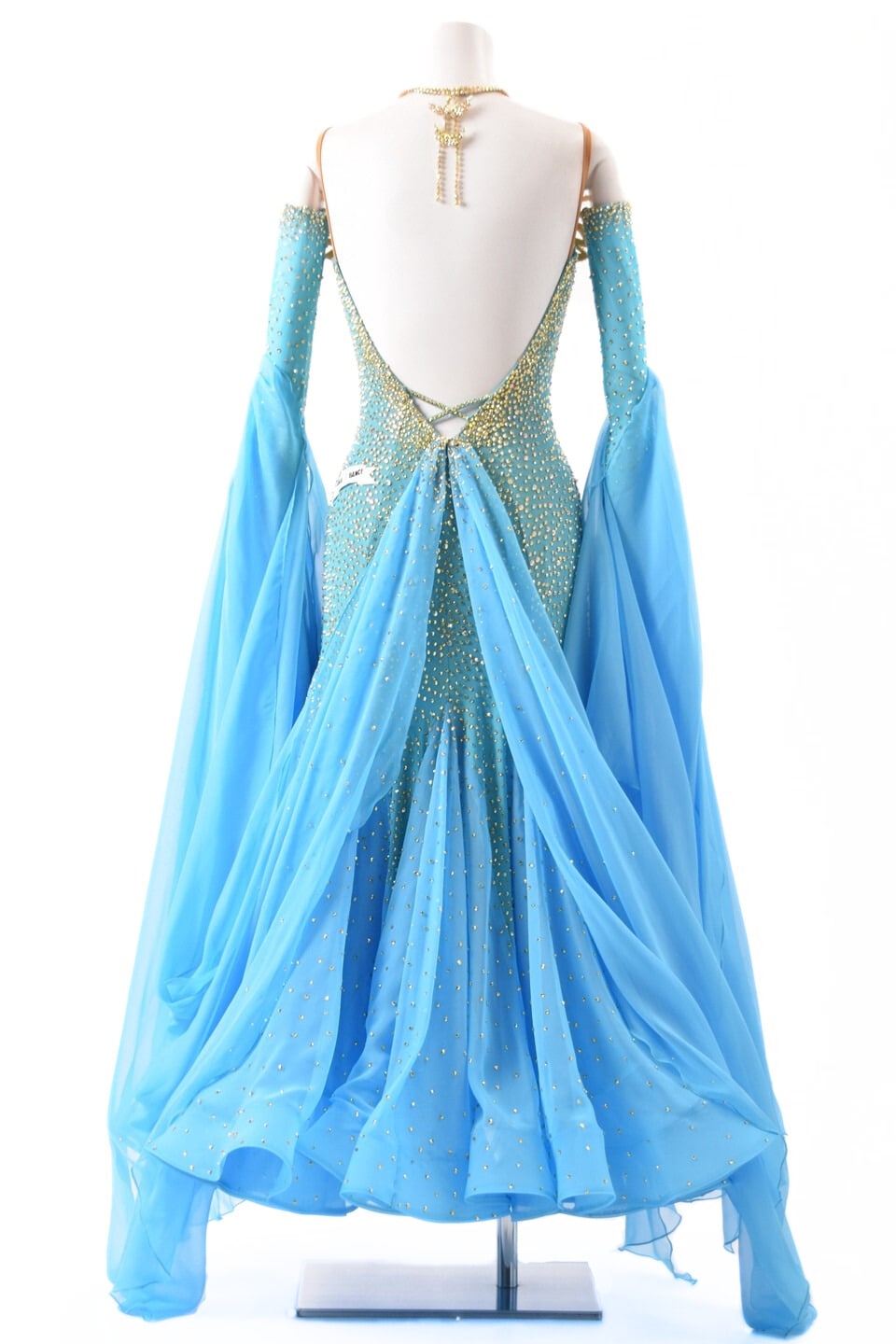 スタンダードドレス WS0714D ブルーパラダイス S 社交ダンス モダン