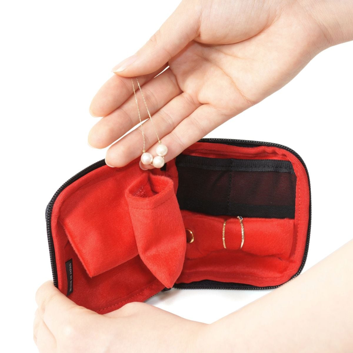 リングホルダー付きジュエリーポーチ ヴァリアント・ルージュ XWP