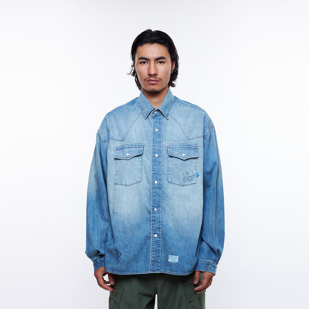 Liberaiders リベレイダース VINTAGE WASH DENIM SHIRT デニムシャツ
