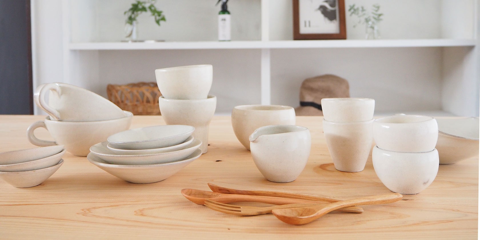 粉引/おちょこ/ストレート | 唐津焼sakata | 糸島くらし×ここのき 公式