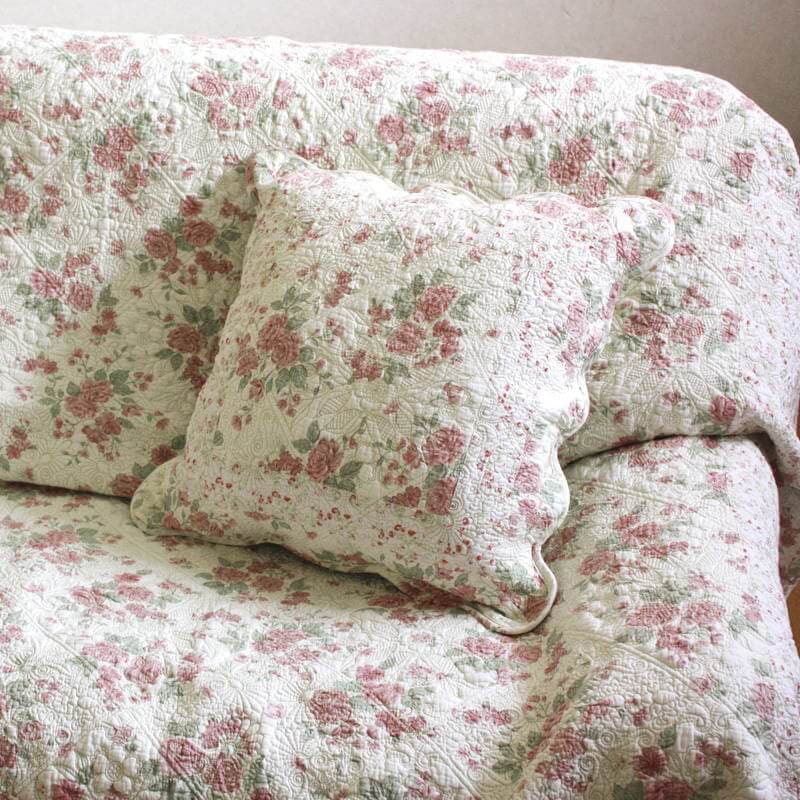 コットンキルト 403 クッションカバー 約45×45cm｜インテリアレース