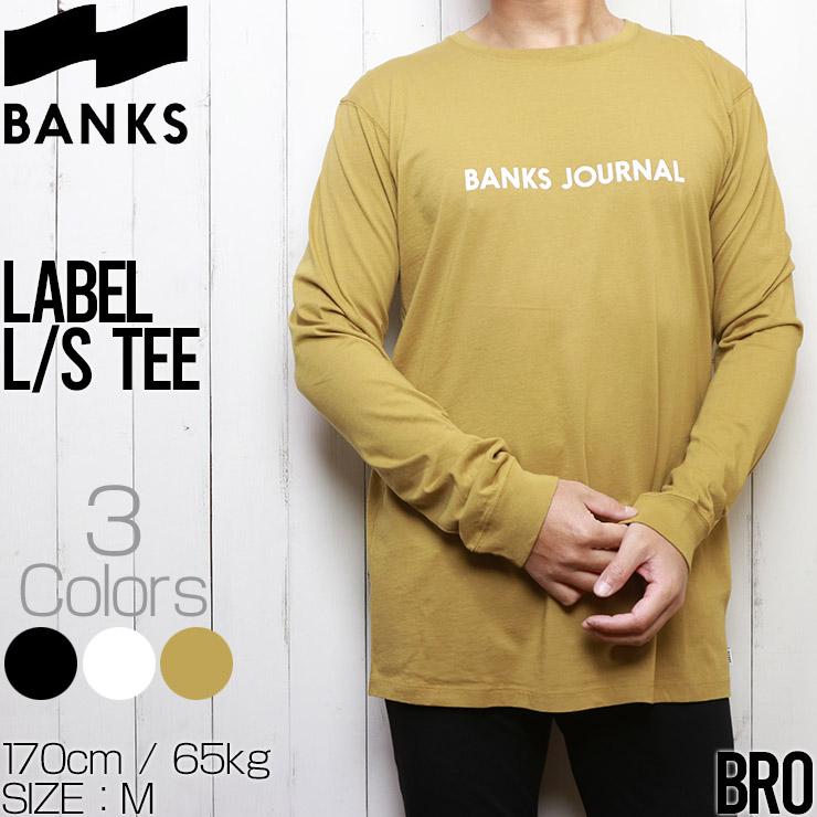クリックポスト対応] BANKS バンクス LABEL L/S TEE ロングスリーブTEE