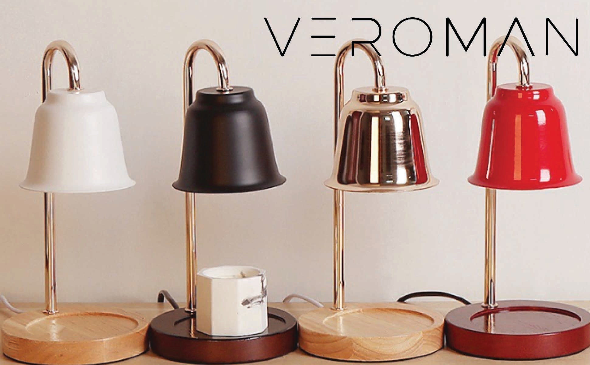 VeroMan キャンドルウォーマーライト 香るランプ ベル状 レッド