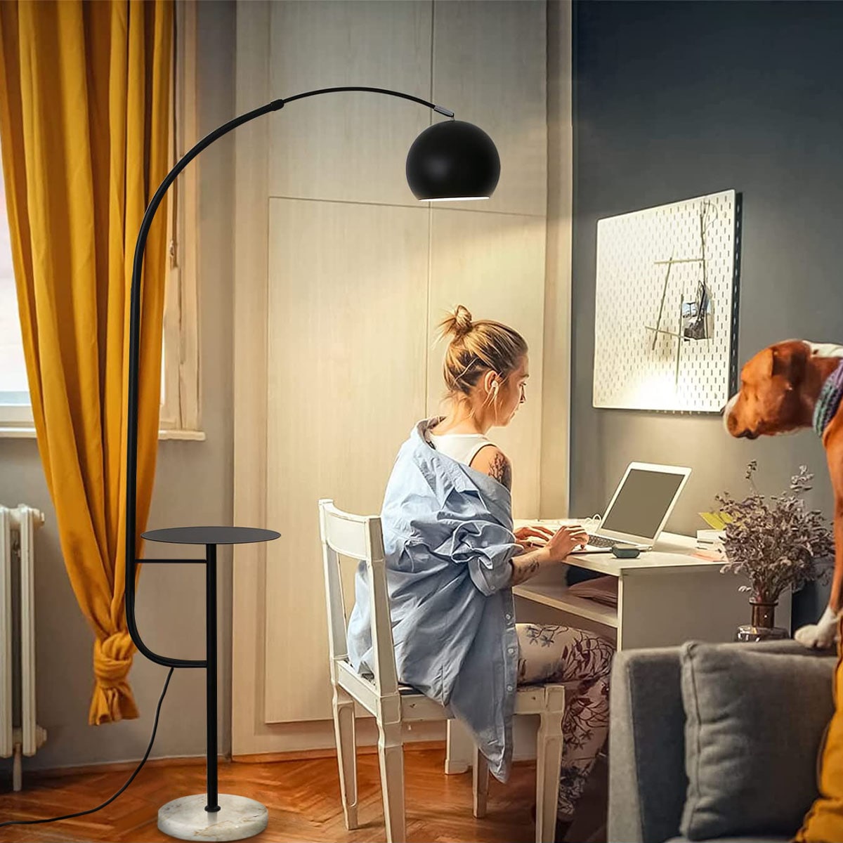 ブラック] VeroMan ライト フロアライト フロアスタンド スタンド