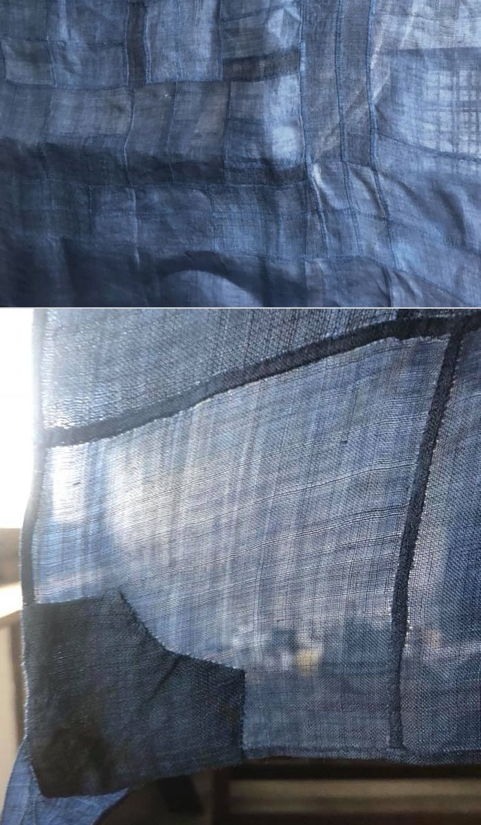 韓国 チョガッポ］アンティーク 大判ポジャギ (本藍染め) | すべての