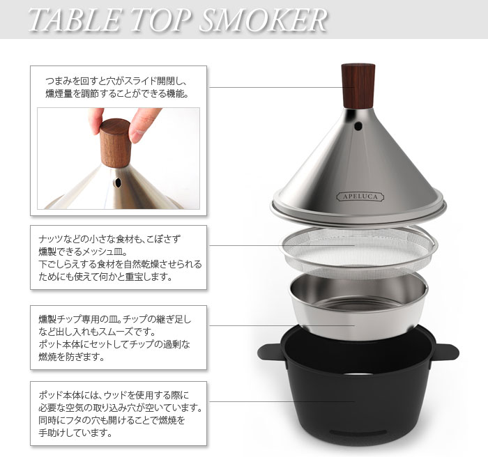 アペルカ テーブル トップ スモーカー APELUCA TABLE TOP SMOKER