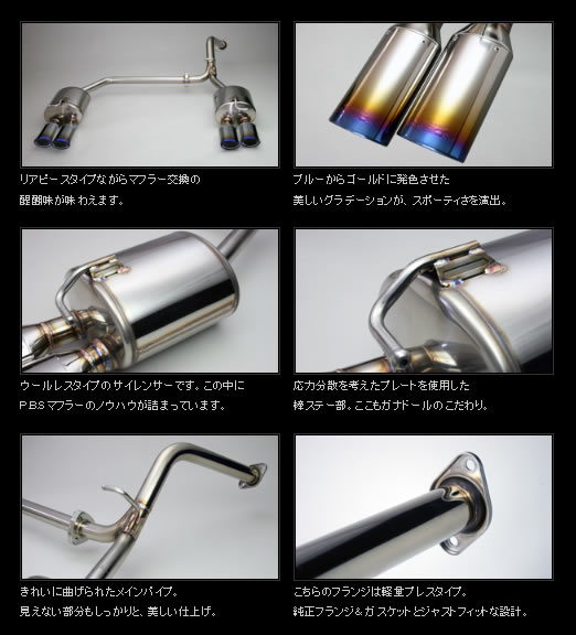 プリウス30系用 GANADOR マフラー（左右4本出し/ブルー発色）を販売中