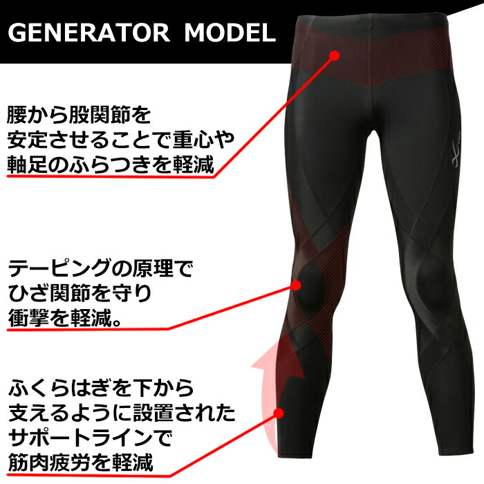 ジェネレーターモデル CWX ワコール Wacoal CW-Xメンズ ロング