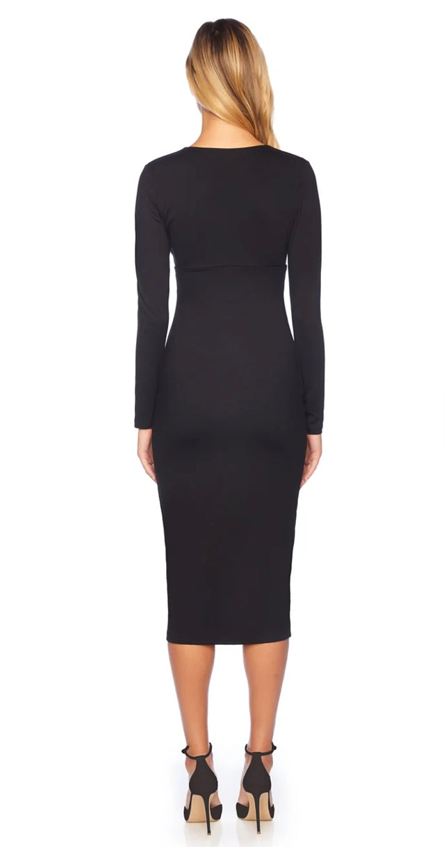 Susana Monaco Black Open Front Long Sleeve Dress – Gigi's Closette