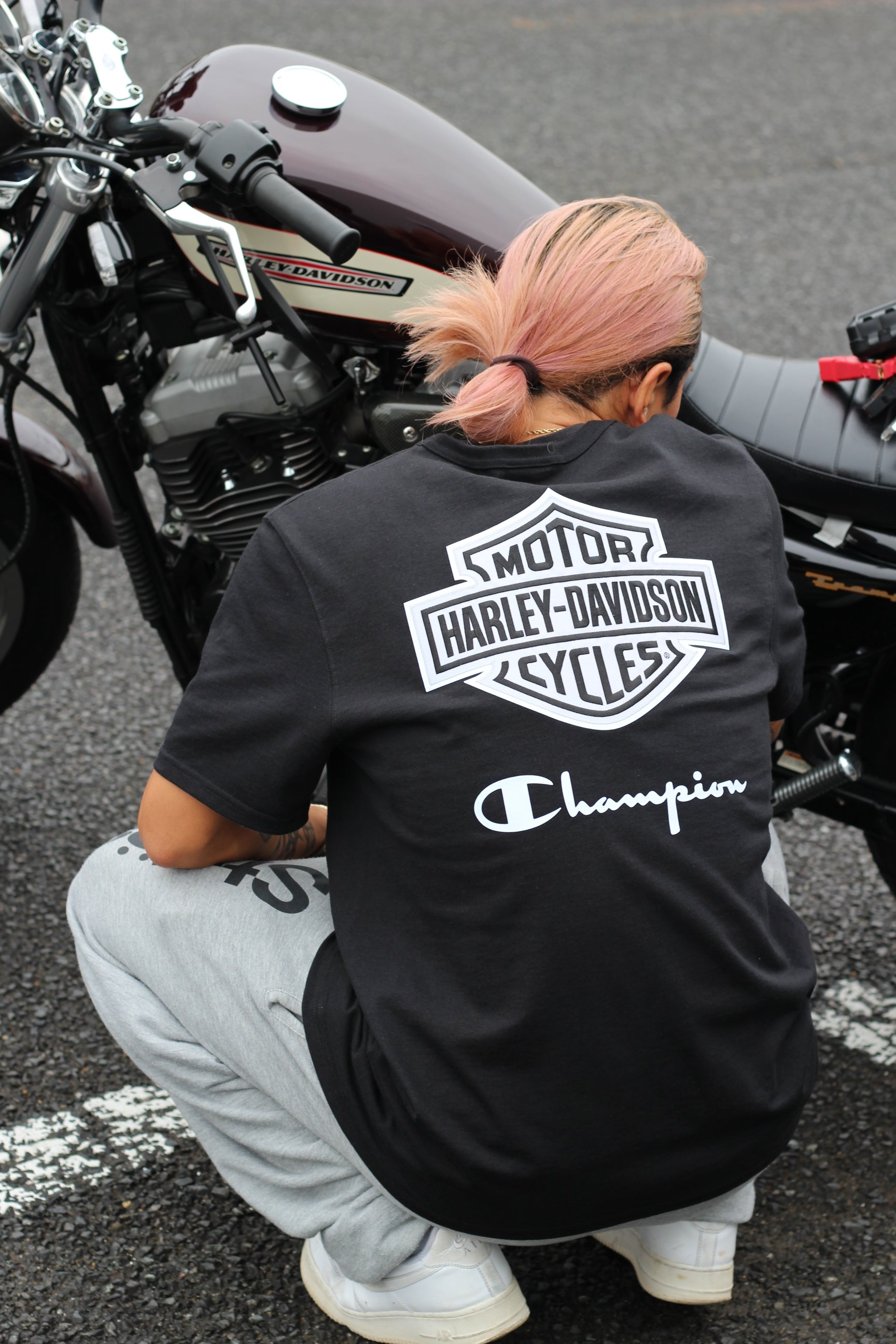 Champion x Harley-Davidson Fanatic T-shirt Black × Silver Champion