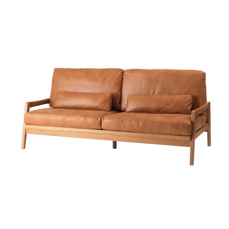 3人掛けソファ 本革のような存在感クロスレザーソファ – Good Decors